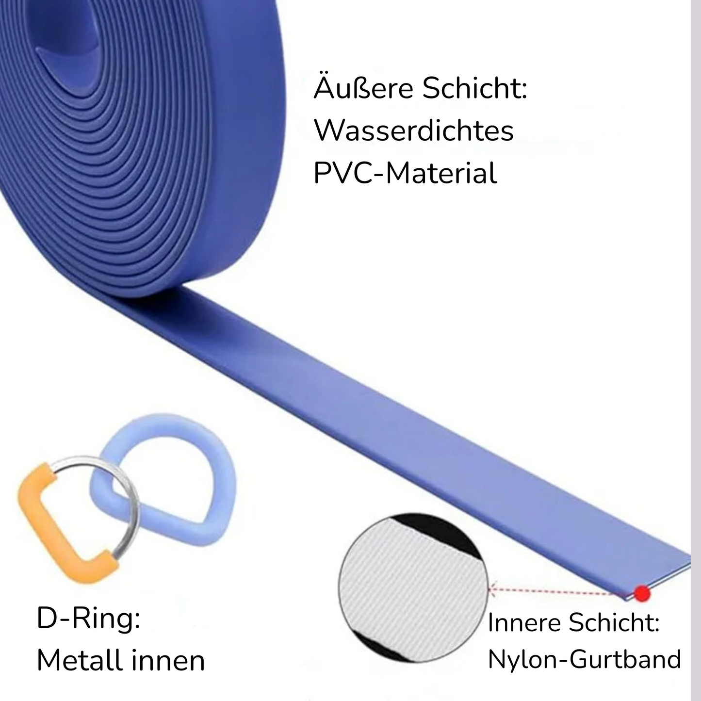 Wasserfestes Gummi-Hundehalsband mit Sicherheitsschnalle