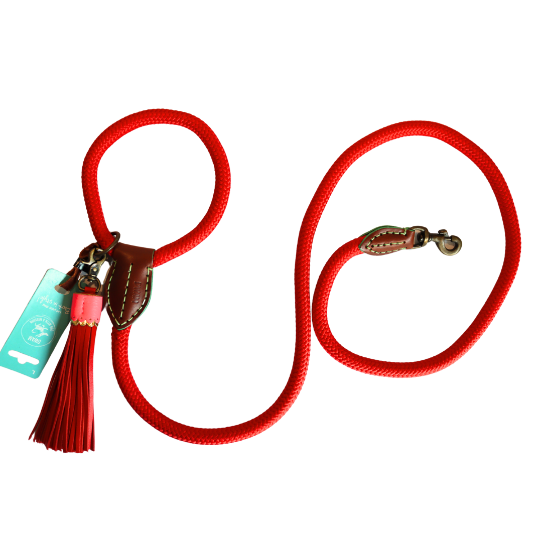 Dog with a Mission - Hundeleine Red Velvet L