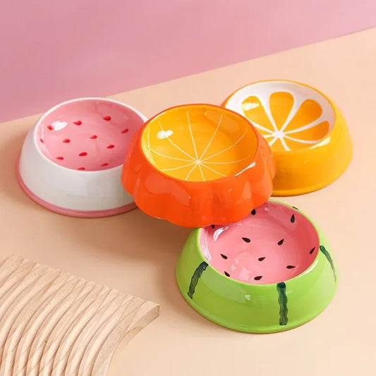 Hundenäpfe im Sommer Design: Wassermelone, Erdbeere, Orange und Kürbis