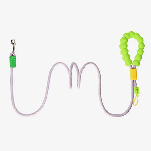 Hundeleine mit Schaumstoffgriff, Crossbody Tragbar (handsfree), neon/pastell Farben,