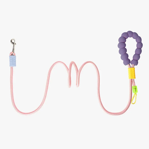Hundeleine mit Schaumstoffgriff, Crossbody Tragbar (handsfree), neon/pastell Farben,