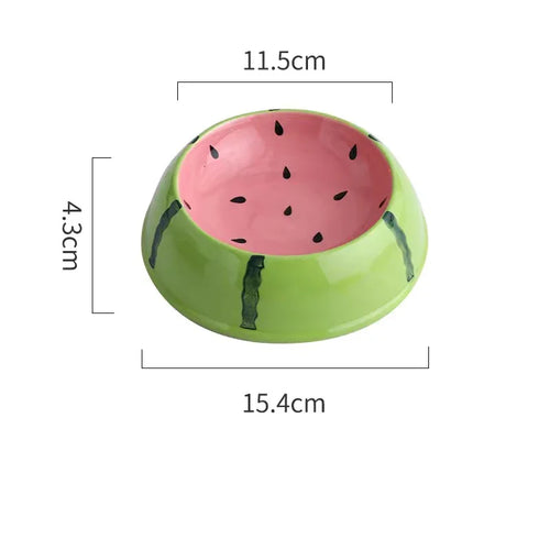 Hundenäpfe im Sommer Design: Wassermelone, Erdbeere, Orange und Kürbis