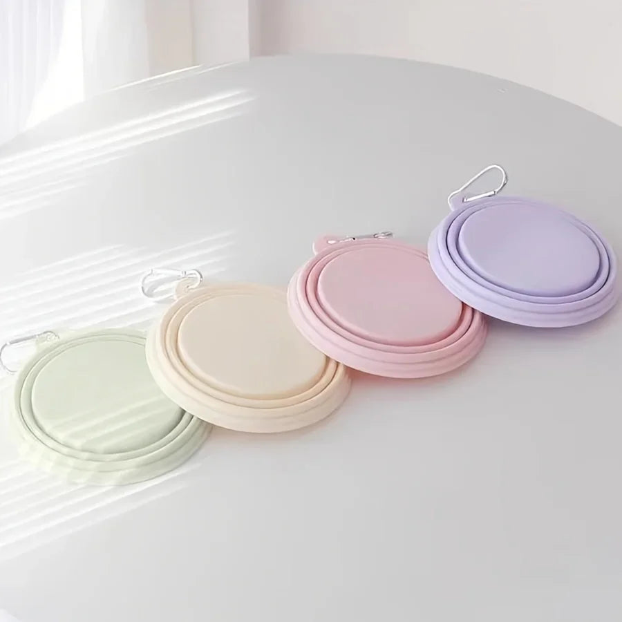 „Macarons“ - Faltbarer Silikon-Reisenapf, Pastellfarben, 350 ml