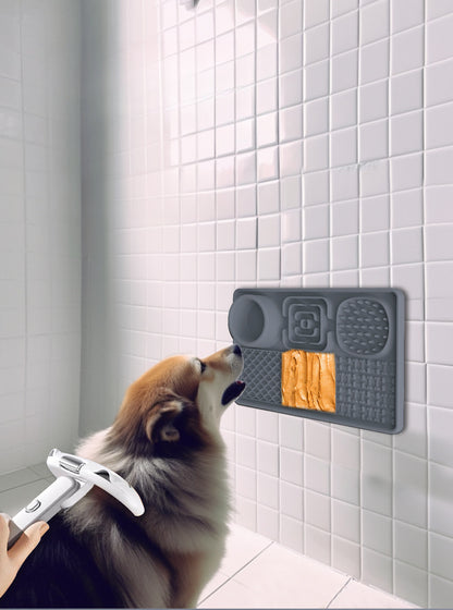 6-in-1 Silikon Slow Feeder-Napf / Multistrukturierte Hunde-Leckmatte mit 6 Fächern