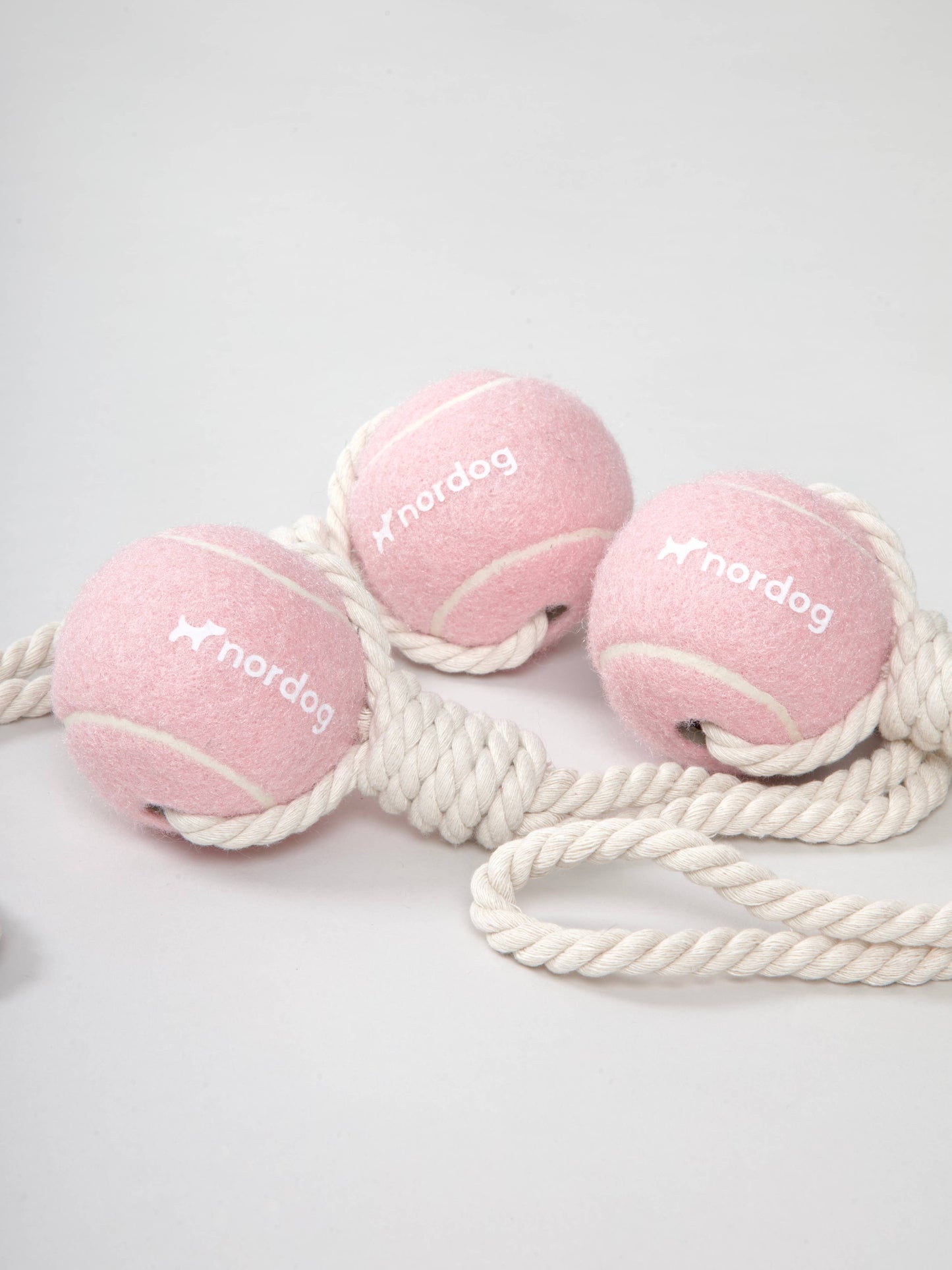 Nordog - Tennisball mit Seil Rosa