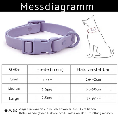 Wasserfestes Gummi-Hundehalsband mit Sicherheitsschnalle
