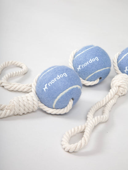 Nordog - Tennisball mit Seil Blau