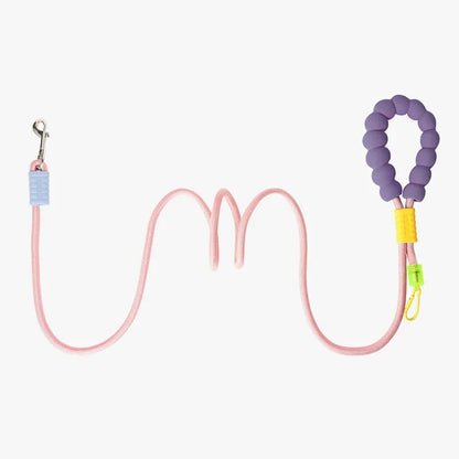 Hundeleine mit Schaumstoffgriff, Crossbody Tragbar (handsfree), neon/pastell Farben,
