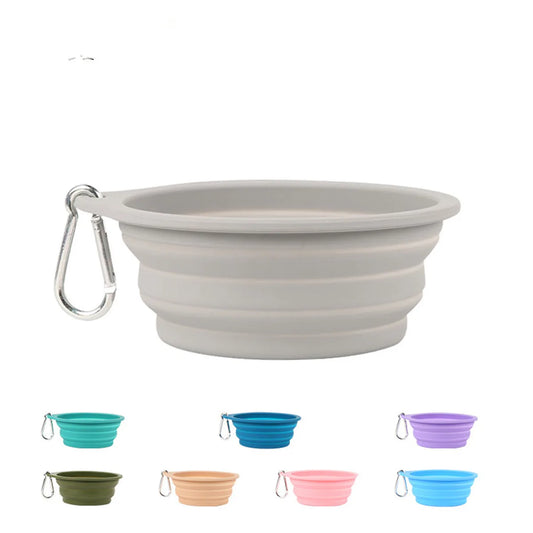 Zusammenklappbarer Silikon-Hundenapf „Macarons“ für unterwegs, 350/600ml