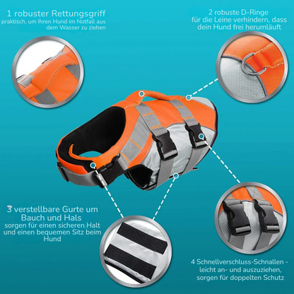 Reflektierende Hunde Schwimmweste "Outward"