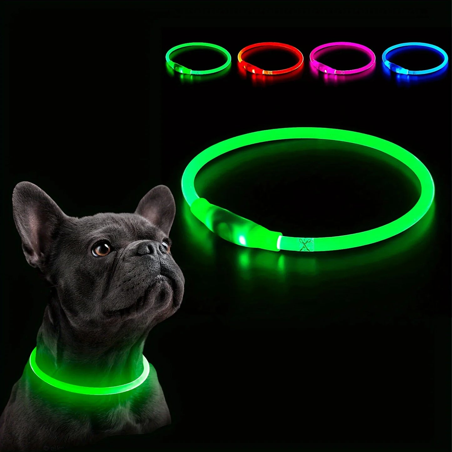 LED-Leuchthalsband für Hunde, USB-Aufladung