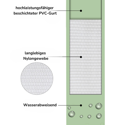 "Wolfone" Wasserfeste PVC-Hundeleine mit großer Handschlaufe