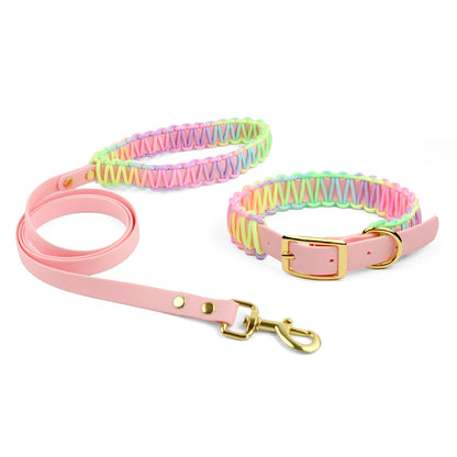 Halsband und Leinen-Set “Rainbow Love”